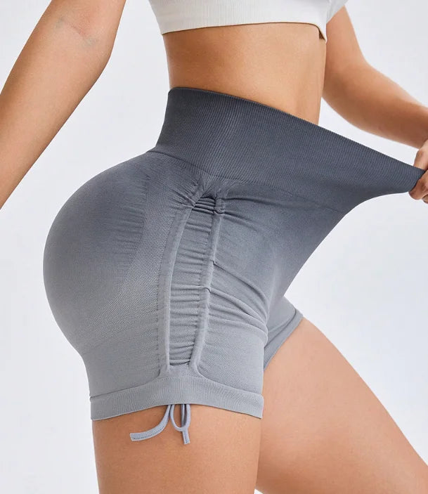 Women's Gradient Drawstring Sports Shorts