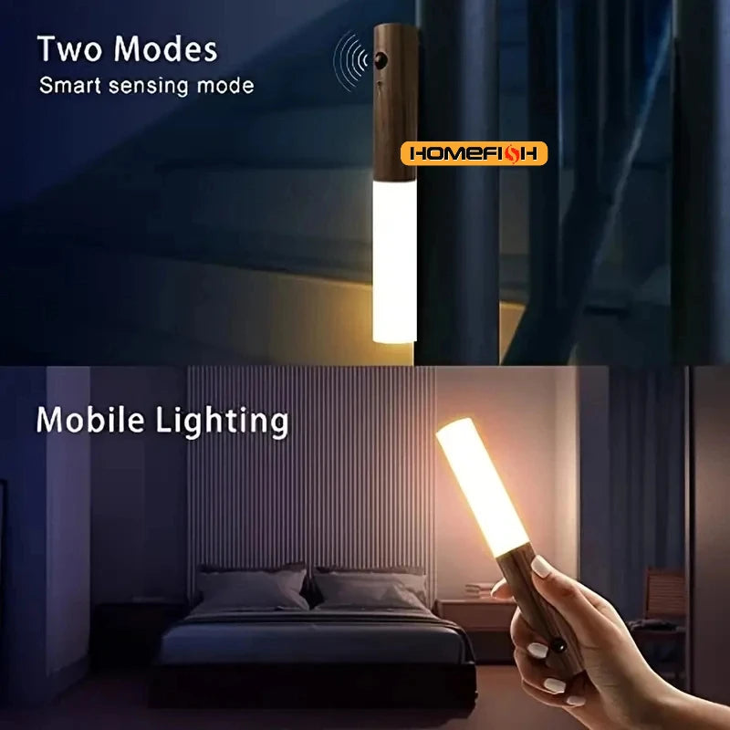 Magnetic Wooden LED Night Light