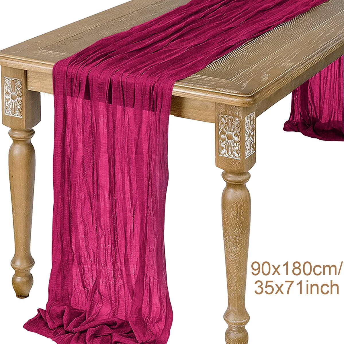 Semi-Sheer Gauze Table Runner