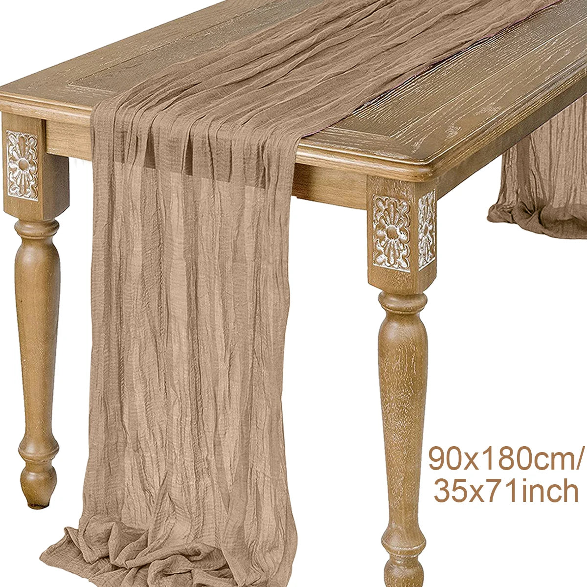 Semi-Sheer Gauze Table Runner