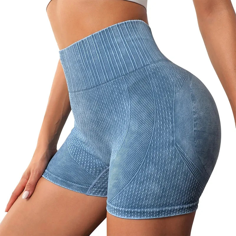 Seamless Knitted Sports Running Shorts