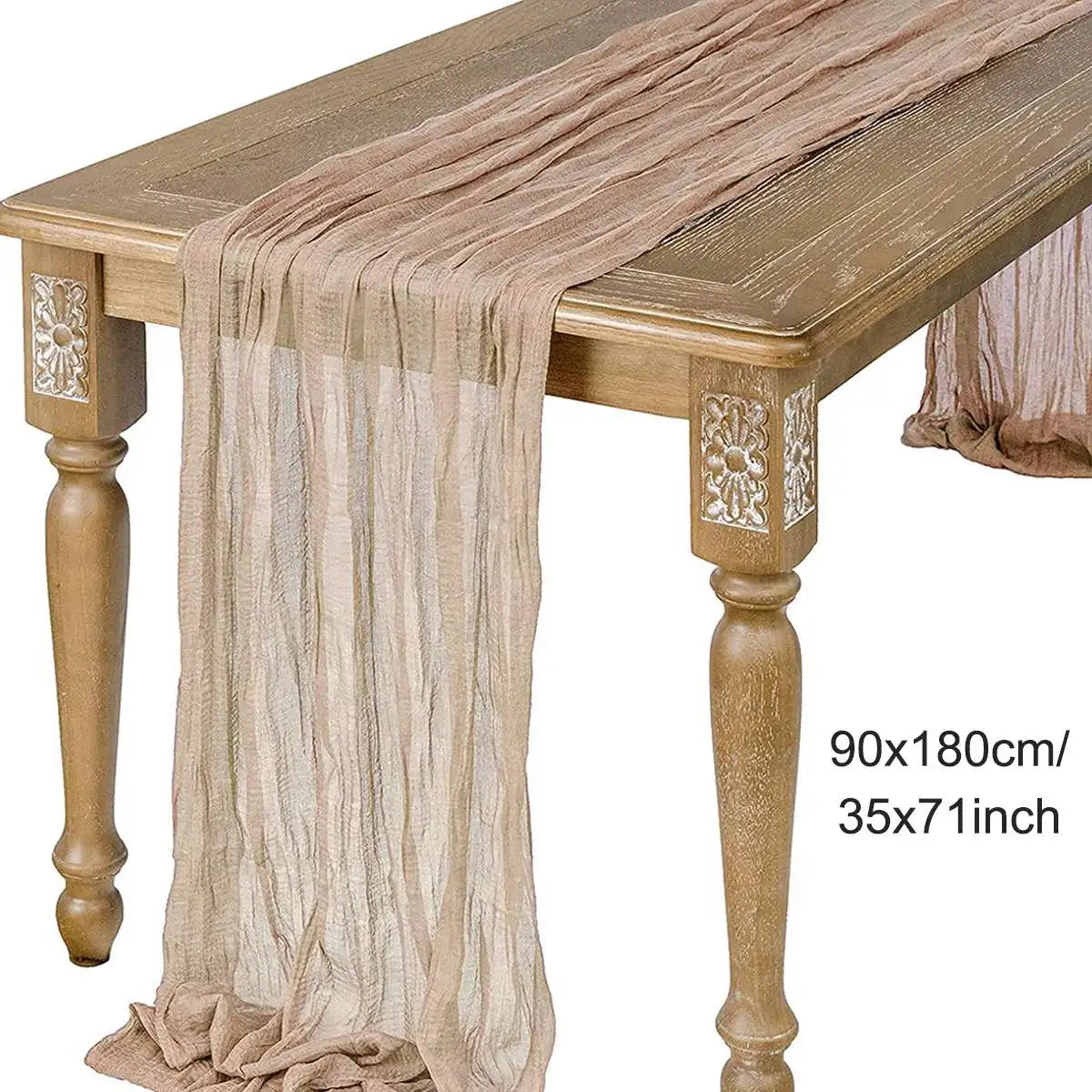 Semi-Sheer Gauze Table Runner