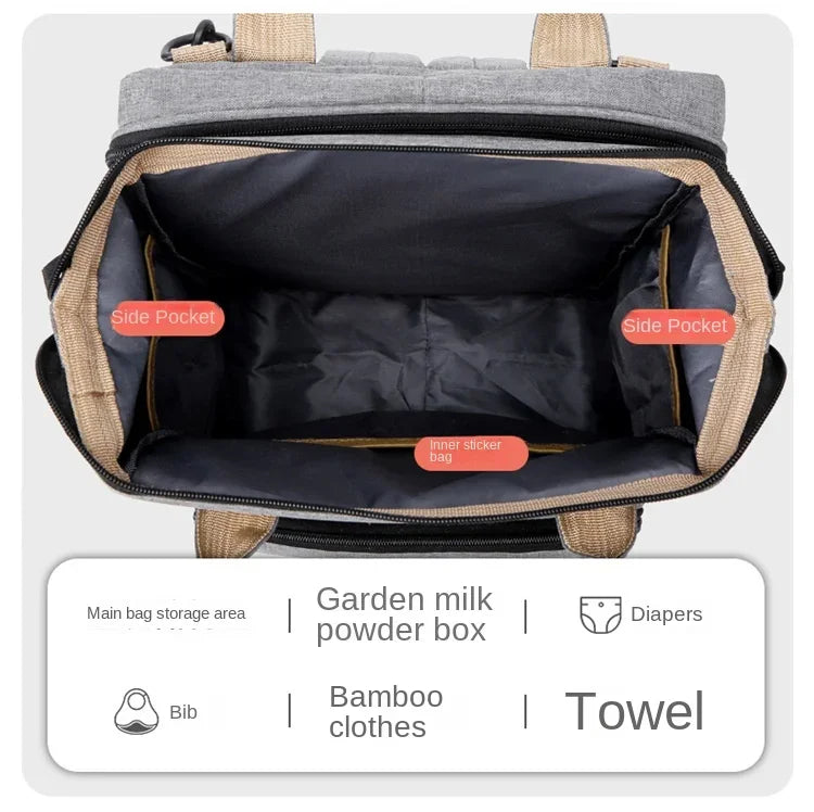 Diaper Bag With Large Bottle Capacity