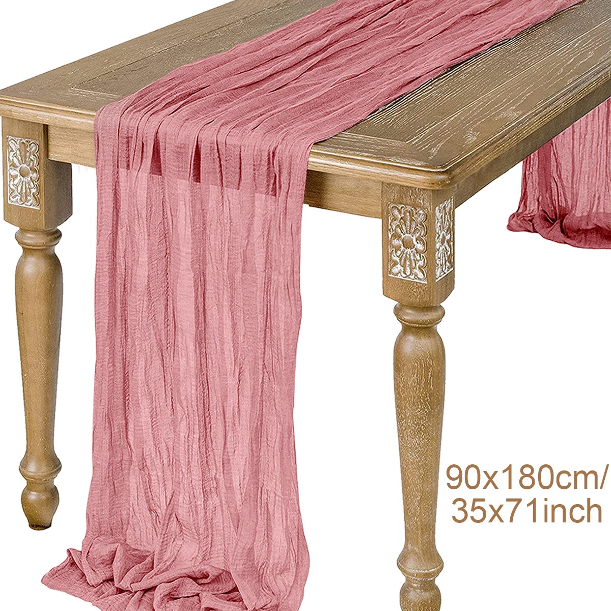 Semi-Sheer Gauze Table Runner