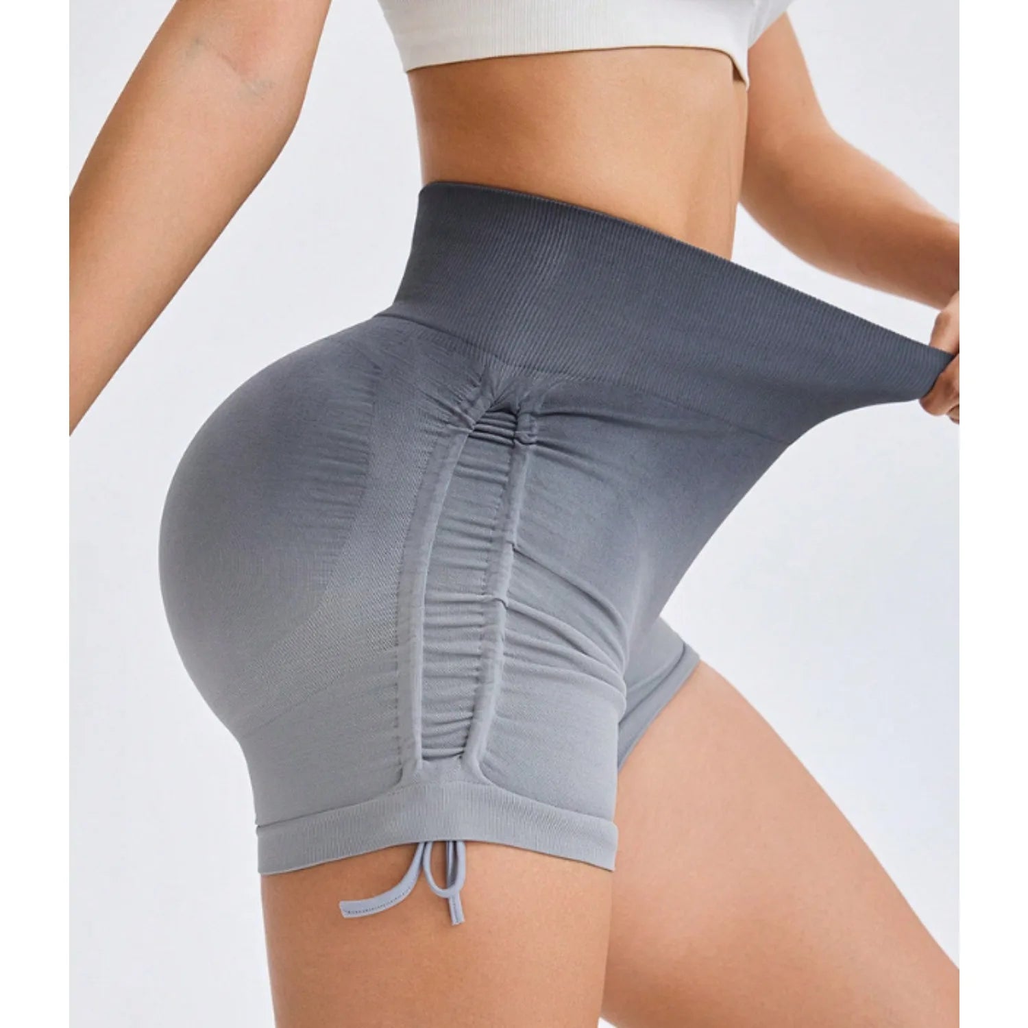 Women's Gradient Drawstring Sports Shorts