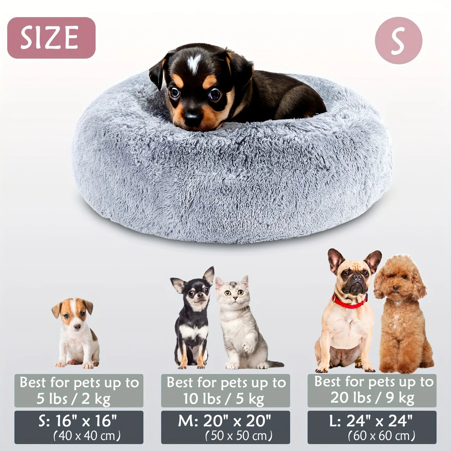 Round Extra Soft Pet Bed