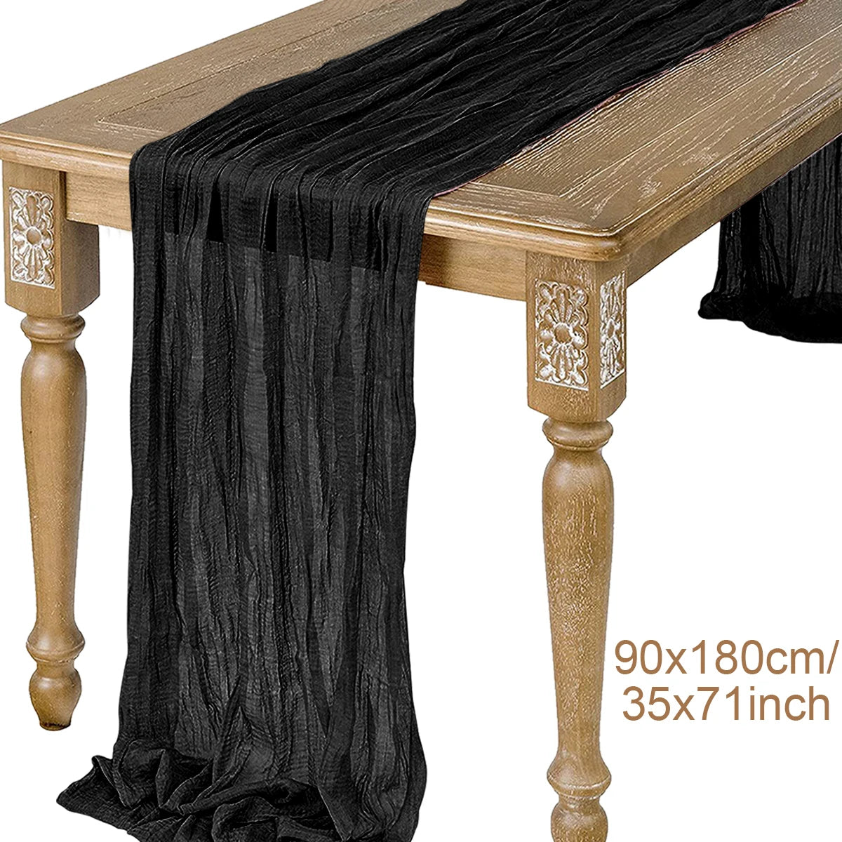 Semi-Sheer Gauze Table Runner