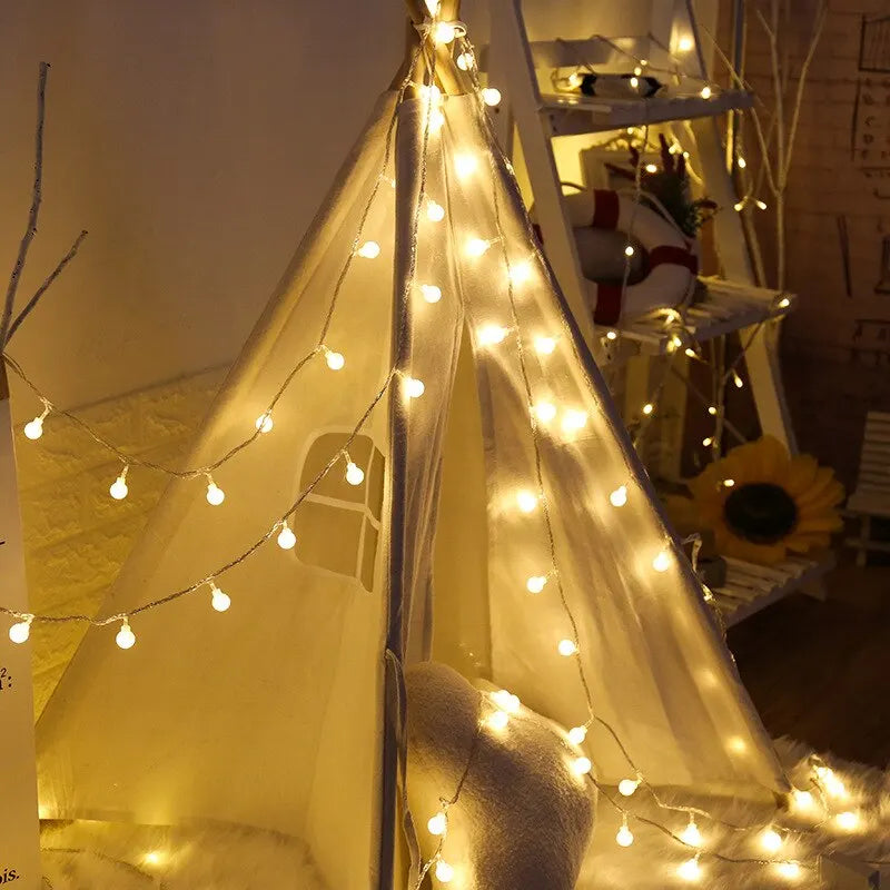 LED Crystal Ball String Lights