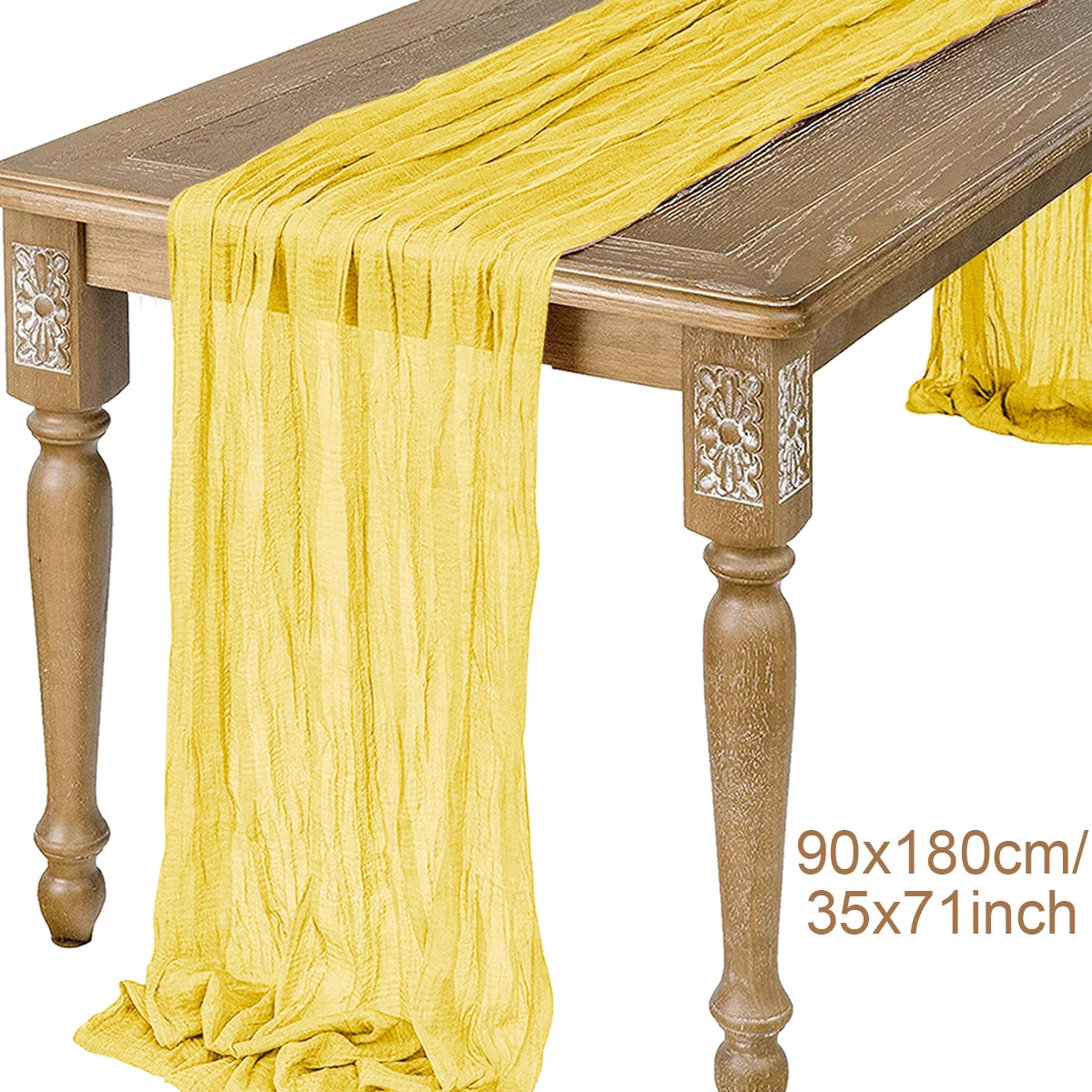 Semi-Sheer Gauze Table Runner
