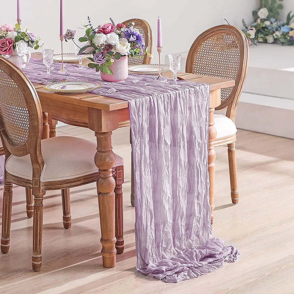 Semi-Sheer Gauze Table Runner