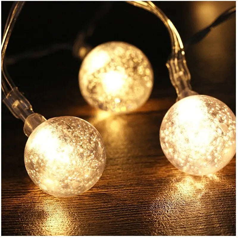 LED Crystal Ball String Lights