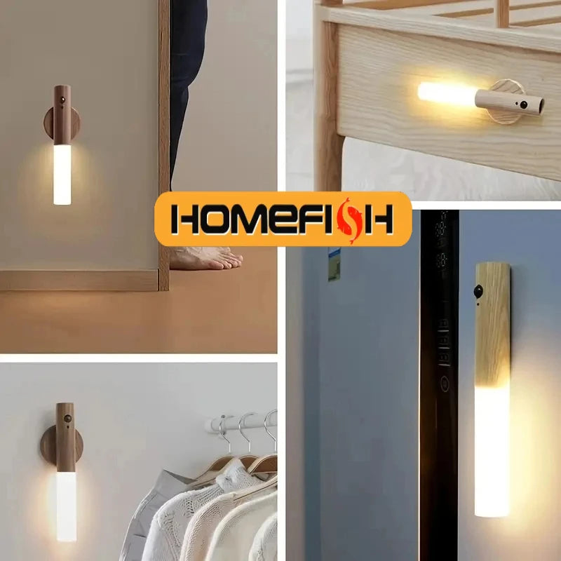 Magnetic Wooden LED Night Light