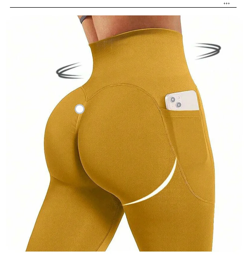 High-Waisted Scrunch Pocket Leggings