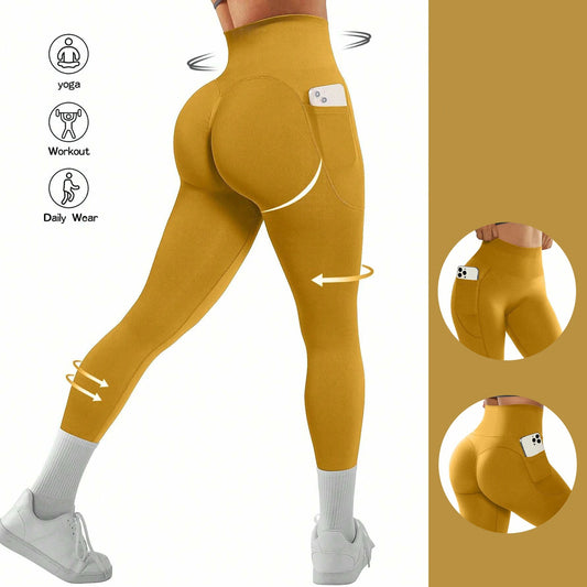 High-Waisted Scrunch Pocket Leggings