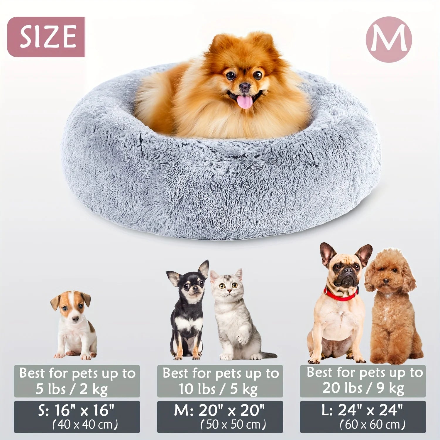 Round Extra Soft Pet Bed