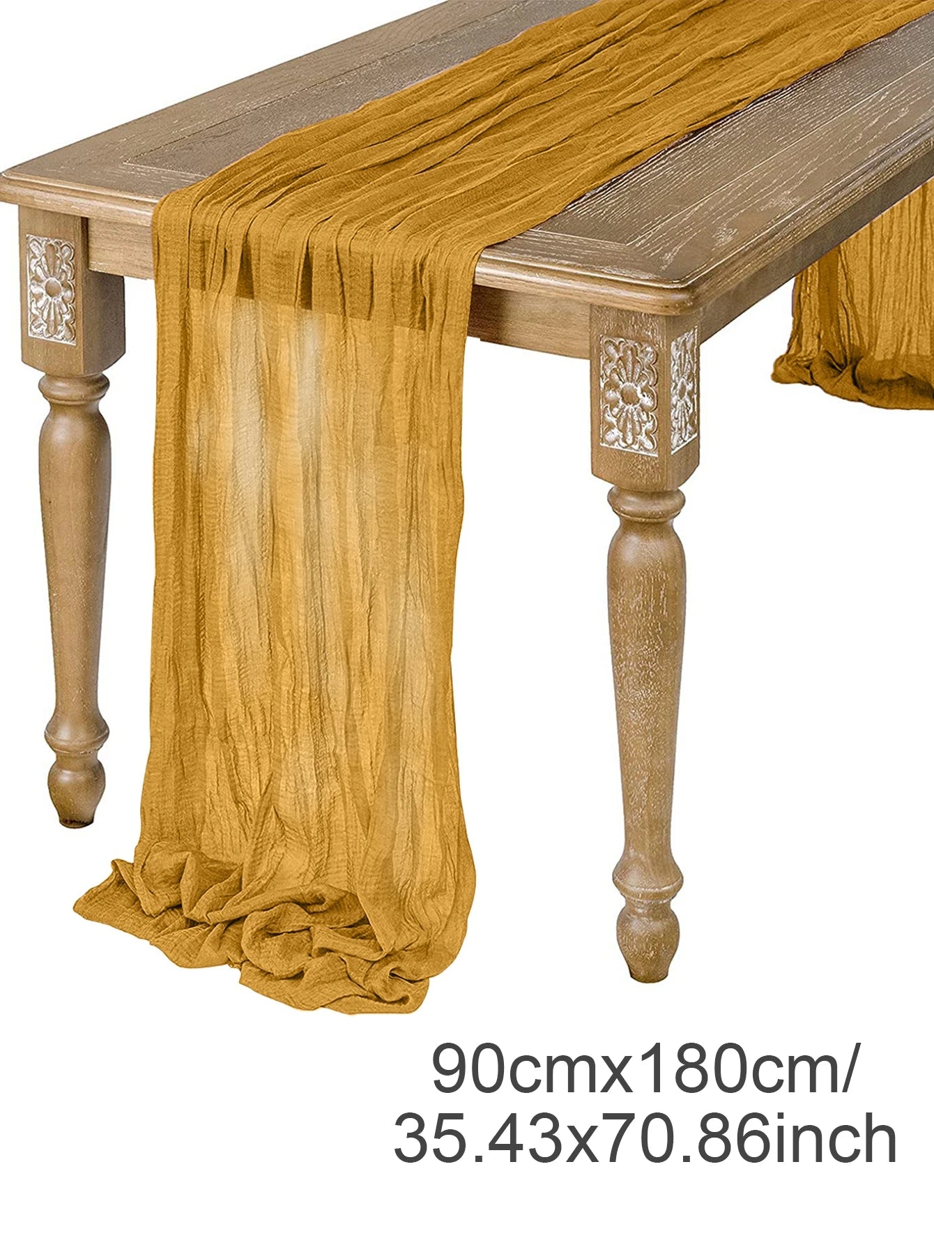 Semi-Sheer Gauze Table Runner