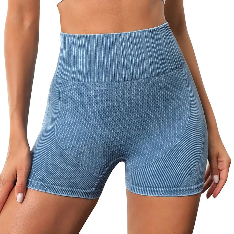 Seamless Knitted Sports Running Shorts