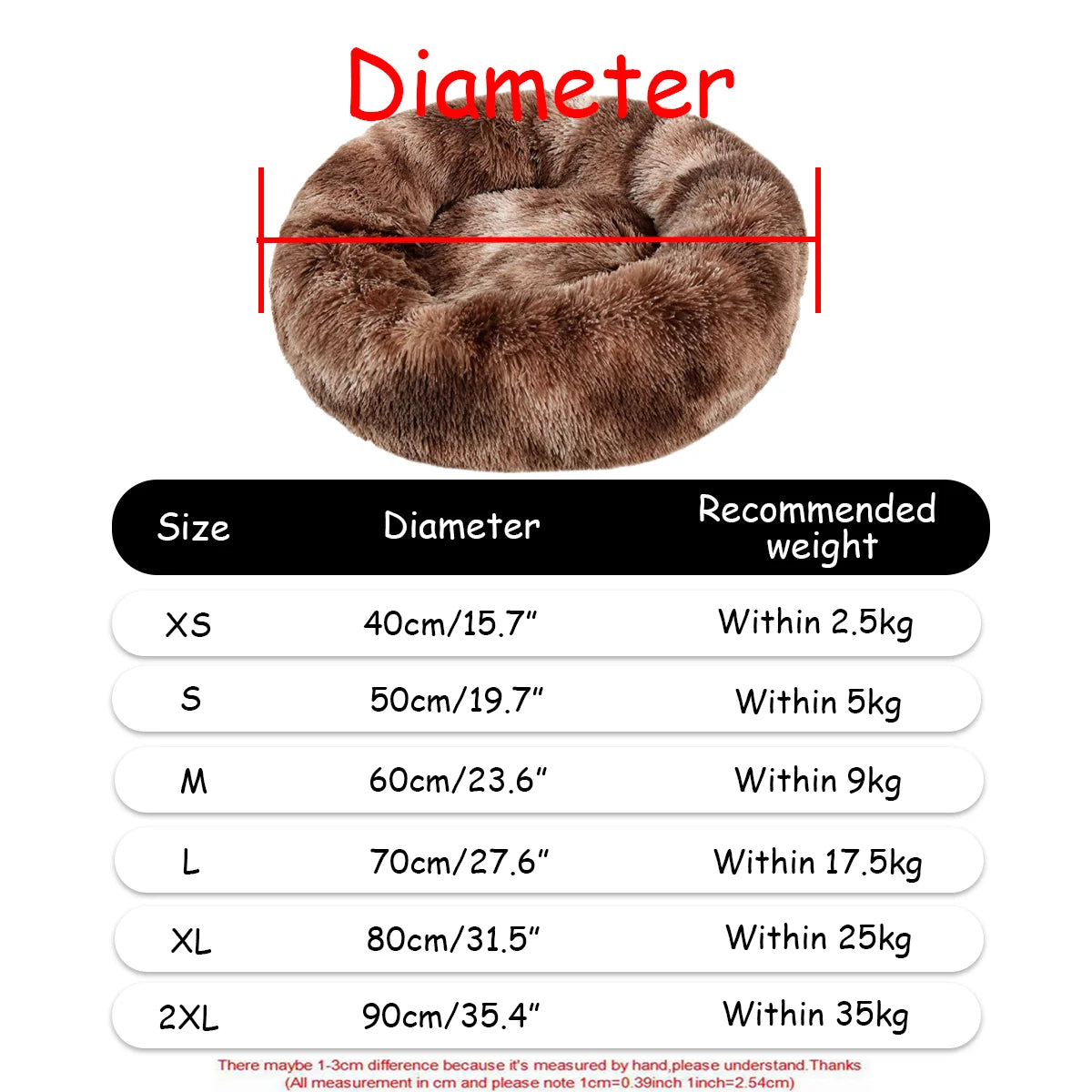 Round Extra Soft Pet Bed