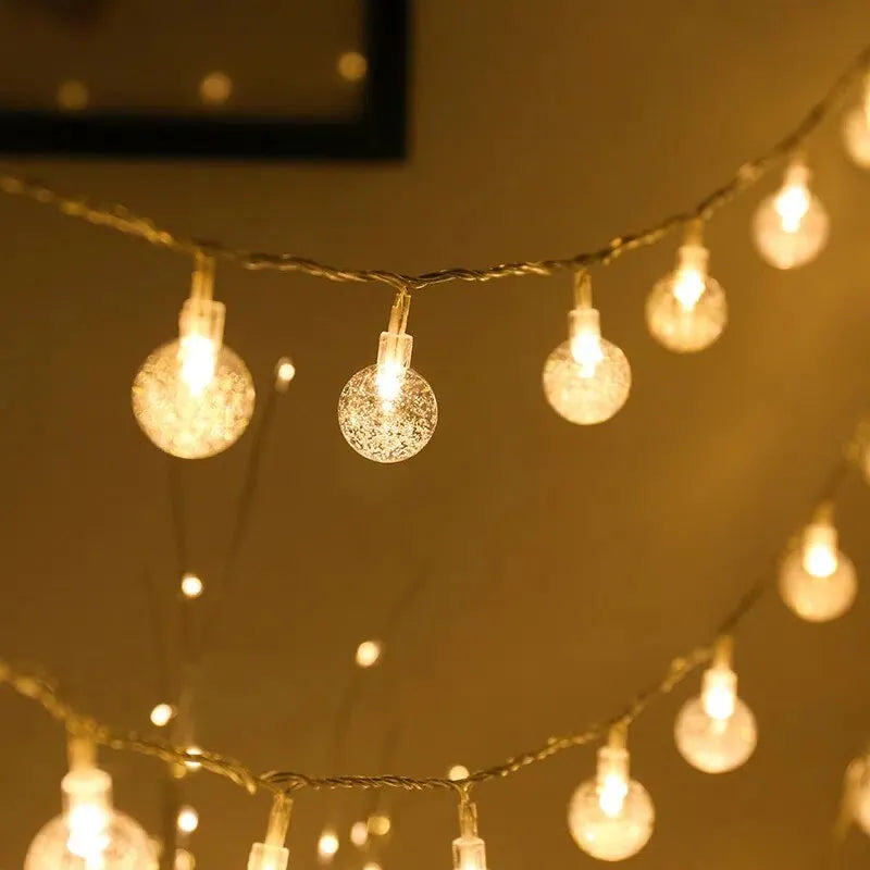 LED Crystal Ball String Lights