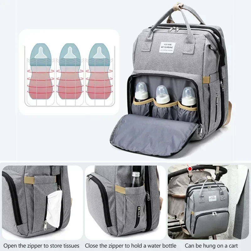 Diaper Bag With Large Bottle Capacity