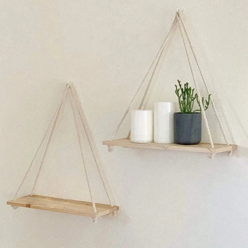 Wooden Swing Hanging Shelve