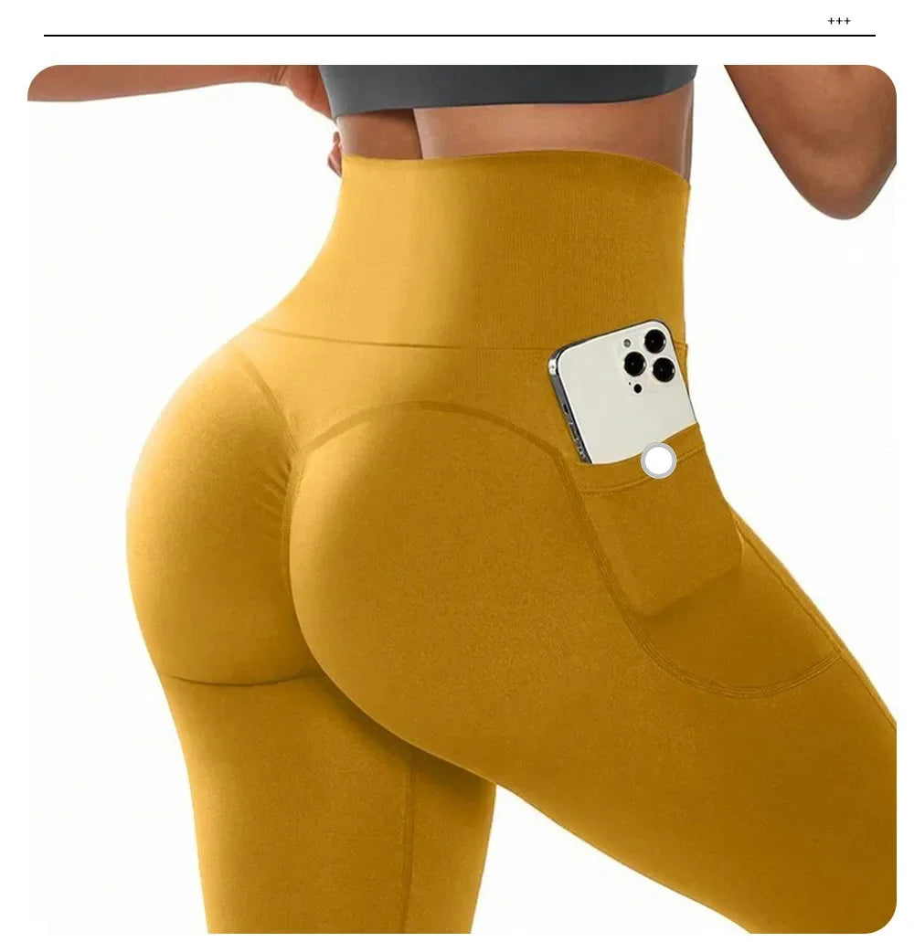 High-Waisted Scrunch Pocket Leggings