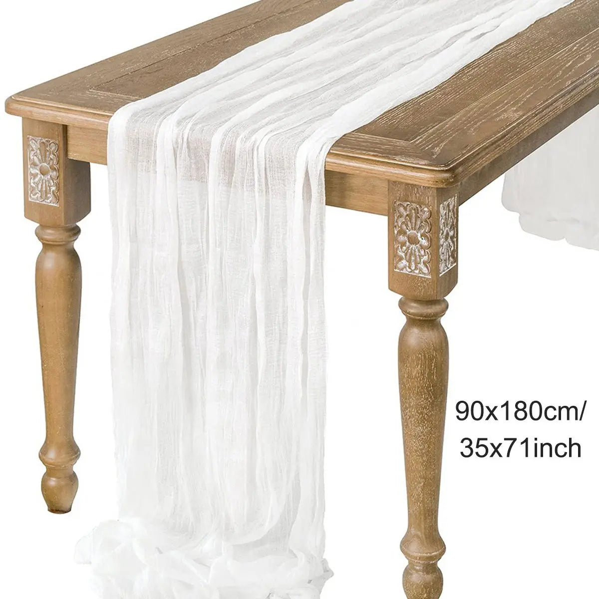 Semi-Sheer Gauze Table Runner