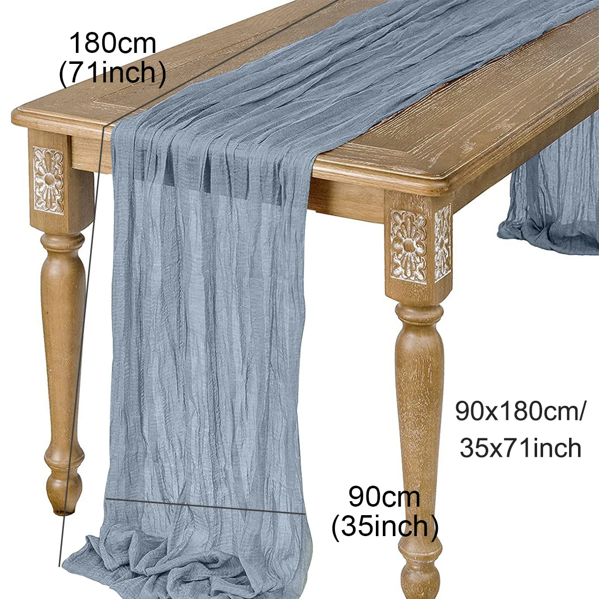 Semi-Sheer Gauze Table Runner