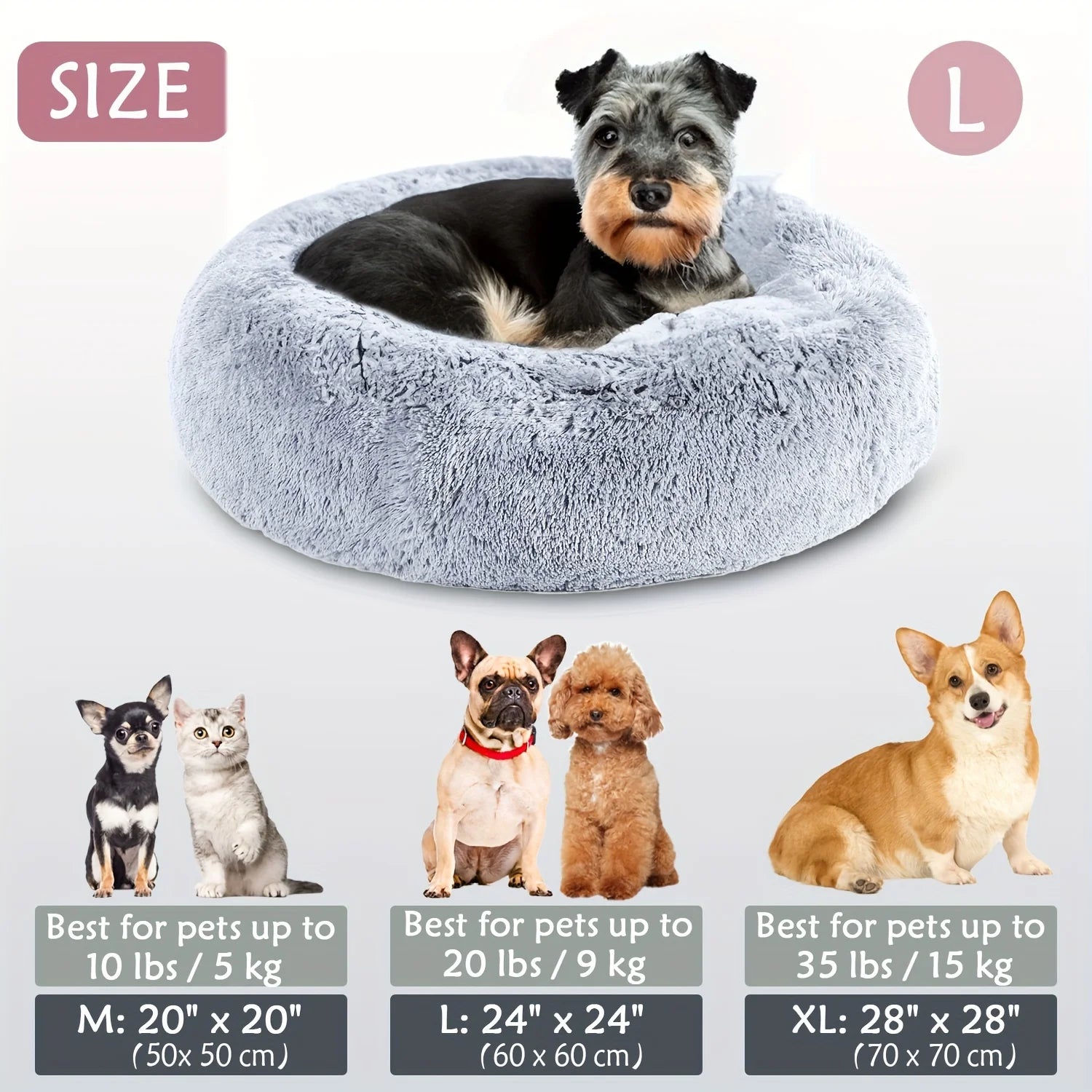 Round Extra Soft Pet Bed