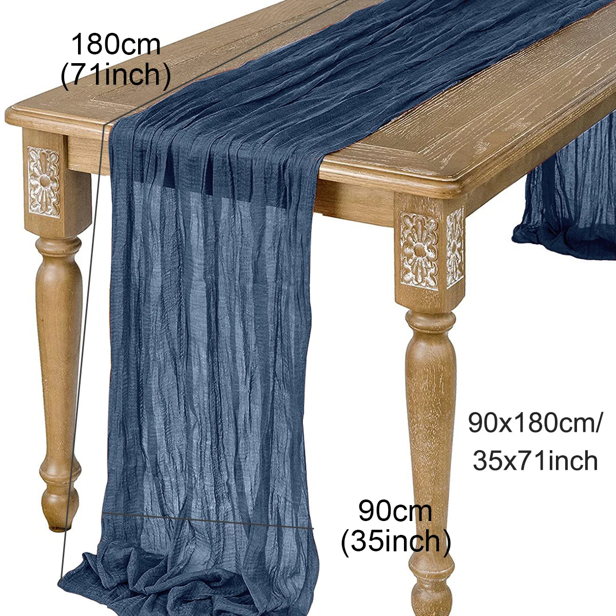 Semi-Sheer Gauze Table Runner
