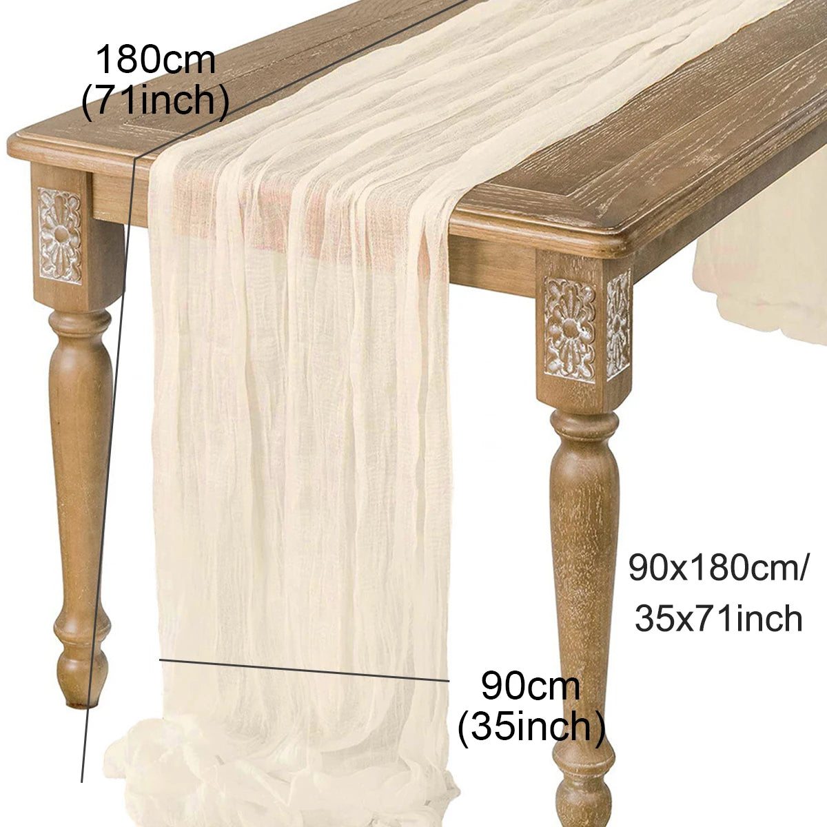 Semi-Sheer Gauze Table Runner