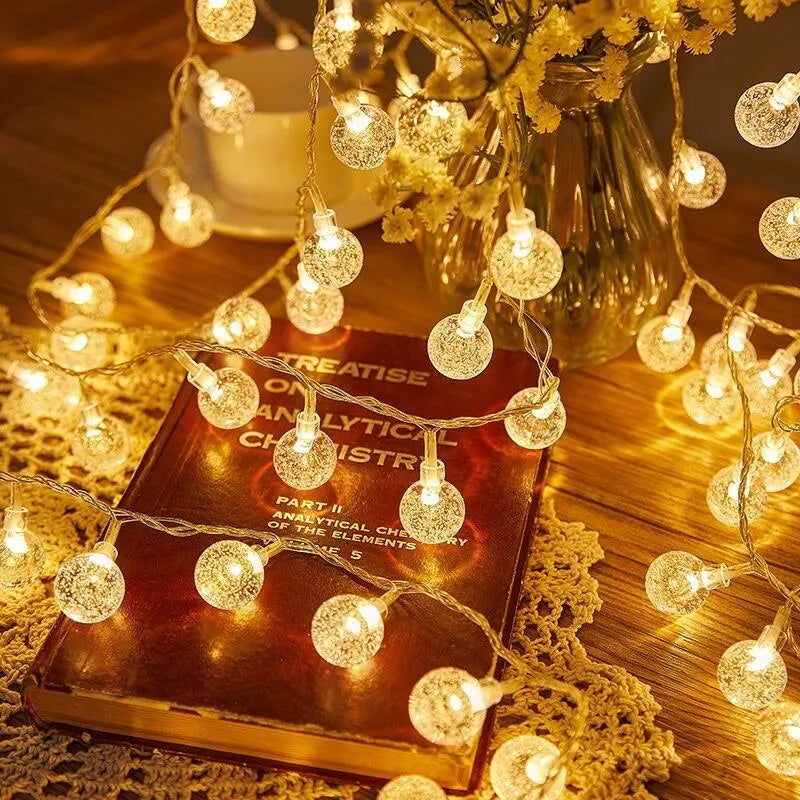 LED Crystal Ball String Lights